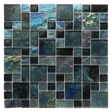 Swimming Pool and Bathroom Wall Blue Color Glass Mosaic Tile